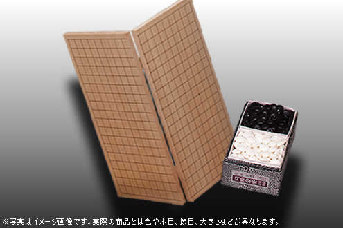 碁盤新桂6号折盤+碁石本はまぐり雪印セット